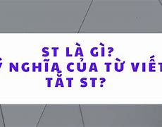 Mst Là Viết Tắt Của Từ Gì